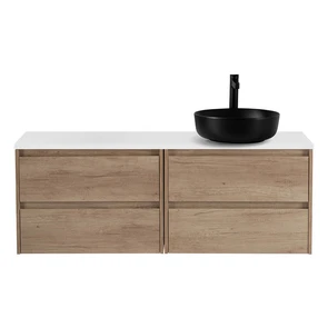 {{photo.Alt || photo.Description || 'Тумба со столешницей подвесная BelBagno СТРУКТУРА (KRAFT) 120 Rovere Nebrasca Nature, раковина справа'}}