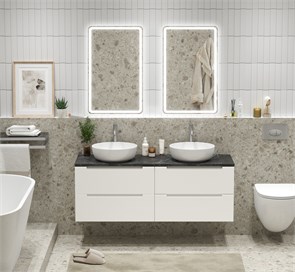 {{photo.Alt || photo.Description || 'Тумба с четырьмя ящиками и столешницей подвесная BelBagno ЭТНА (ETNA) 140 Bianco Lucido'}}