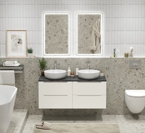 {{photo.Alt || photo.Description || 'Тумба с четырьмя ящиками и столешницей подвесная BelBagno ЭТНА (ETNA) 120 Bianco Lucido'}}