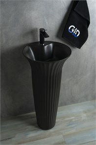 {{photo.Alt || photo.Description || 'Напольная черная раковина для ванной Gid Nb132bg'}}