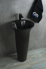 {{photo.Alt || photo.Description || 'Напольная черная раковина для ванной Gid Nb132bg'}}