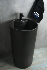 {{photo.Alt || photo.Description || 'Напольная черная раковина для ванной Gid Nb135bg'}}