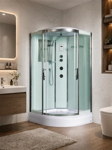 {{photo.Alt || photo.Description || 'Душевая кабина WeltWasser WW500 Emmer 12015 120x120 10000003287 профиль хром, стекло прозрачное'}}