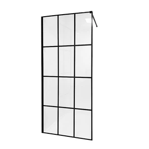 {{photo.Alt || photo.Description || 'Душевая перегородка Loranto Walk-in 90x200 регулируемый кронштейн 70-100 мм, прозрачное стекло "Лофт клетка" 8 мм, профиль черный матовый (CS-W02B-90)'}}