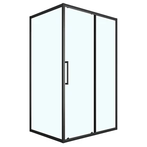 {{photo.Alt || photo.Description || 'Душевое ограждение Loranto 120x90x190 раздвижная дверь, универсальная, прозрачное стекло 6 мм, профиль черный матовый (CS-AB02B-129)'}}
