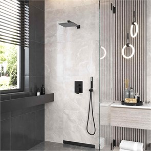 Душевой комплект VENTAS 2S BLACK, черный матовый, BERGES 073002