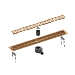 {{photo.Alt || photo.Description || 'Душевой лоток TIMO Drain System 900 с вставкой "lines", розовое золото (DS230109/19)'}}