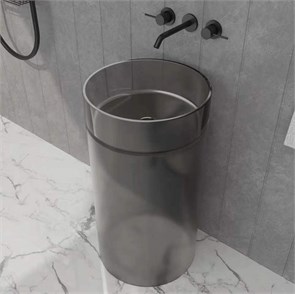 {{photo.Alt || photo.Description || 'Раковина напольная пристенная прозрачная ABBER Kristall AT2708Onyx-H черная'}}