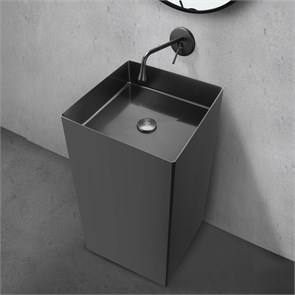 {{photo.Alt || photo.Description || 'Раковина отдельностоящая ABBER Wasser Kreis AF2413GM оружейная сталь'}}