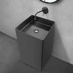 {{photo.Alt || photo.Description || 'Раковина отдельностоящая ABBER Wasser Kreis AF2413GM оружейная сталь'}}