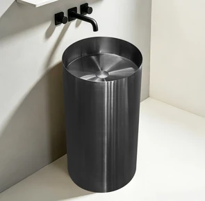 {{photo.Alt || photo.Description || 'Раковина отдельностоящая ABBER Wasser Kreis AF2414GM оружейная сталь'}}