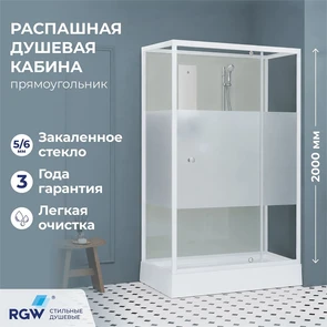 {{photo.Alt || photo.Description || 'Душевая кабина прямоугольная, распашная дверь, стеклянная, профиль белый - RGW AN-207'}}