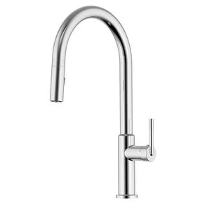 {{photo.Alt || photo.Description || 'Смеситель для кухонной мойки Azario Diamond выдвижной излив, керамический картридж, алмазная текстура, хром (AZ-VJB569193C)'}}