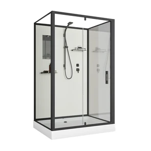 {{photo.Alt || photo.Description || 'Душевая кабина Niagara Standart ST120/90/15Q/BL/BK (120х90х200) прямоугольник,поддон 15см,распашная,проф.черный,без крыши,3 места'}}