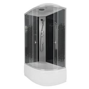 {{photo.Alt || photo.Description || 'Душевая кабина Niagara Eco NG-7510-14L BLACK (120х80х215) высокий поддон(40см),стекло мозаика,4 места'}}