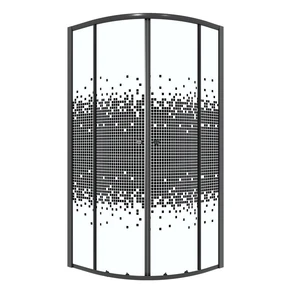 {{photo.Alt || photo.Description || 'Душевое ограждение Niagara Eco NG-1007-14BLACK (90х90х190) четверть круга,раздвижное,черный,стекло мозаика,1 место'}}