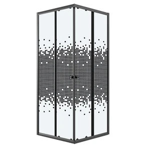 {{photo.Alt || photo.Description || 'Душевое ограждение Niagara Eco NG-1010-14QBLACK (100х100х190) квадрат,раздвижное,черный,стекло мозаика,1 место'}}