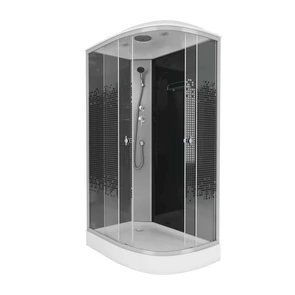 {{photo.Alt || photo.Description || 'Душевая кабина Niagara Eco NG-4512-14L BLACK (120х80х215) низкий поддон(13см),стекло мозаика,3 места'}}