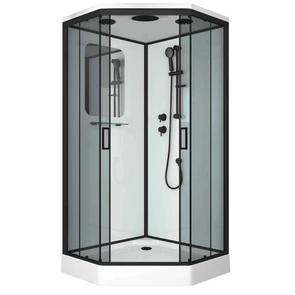 {{photo.Alt || photo.Description || 'Душевая кабина Niagara Premium NG-6902-01D BLACK (100х100х220) низкий поддон(16 см),черный,стекло тонированное,4 места'}}
