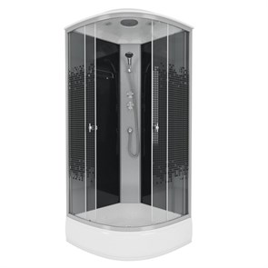 {{photo.Alt || photo.Description || 'Душевая кабина Niagara Eco E80/26/BLACK (80х80х215) средний поддон(26см),стекло мозаика,4 места'}}