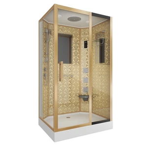 {{photo.Alt || photo.Description || 'Душевая кабина Niagara Luxe NG-7711GR (90x120х215) низкий поддон(15см),дверь раздвижная,стенки золото,6 мест'}}