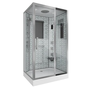 {{photo.Alt || photo.Description || 'Душевая кабина Niagara Luxe NG-7711WR (90x120х215) низкий поддон(15см),дверь раздвижная,стенки серебро,6 мест'}}