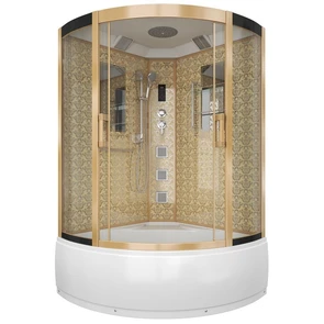 {{photo.Alt || photo.Description || 'Душевая кабина Niagara Luxe NG-7744G (120x120х215) высокий поддон(50см),дверь раздвижная,стенки золото,4 места'}}