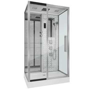 {{photo.Alt || photo.Description || 'Душевая кабина Niagara Luxe NG-7713WL (82x120х215) низкий поддон(15см),дверь раздвижная,стенки серебро,5 мест'}}