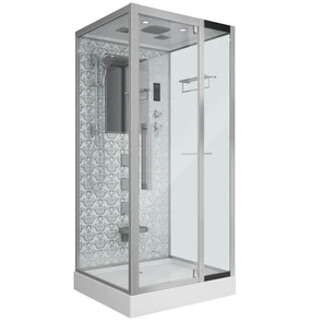 {{photo.Alt || photo.Description || 'Душевая кабина Niagara Luxe NG-7714W (100x90х215) низкий поддон(15см),дверь распашная,стенки серебро,5 мест'}}