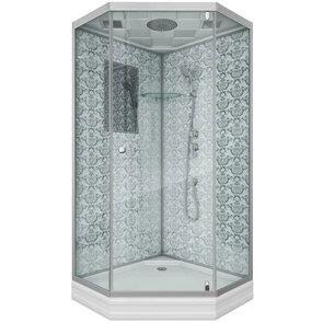 {{photo.Alt || photo.Description || 'Душевая кабина Niagara Luxe NG-7701DW (90x90х210) низкий поддон(15см),дверь распашная,стенки серебро,3 места'}}