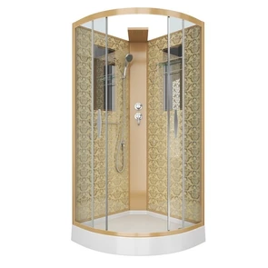 {{photo.Alt || photo.Description || 'Душевая кабина Niagara Luxe NG-7715GBK (90x90х210) низкий поддон(15см),дверь раздвижная,стенки золото,без крыши,4 места'}}