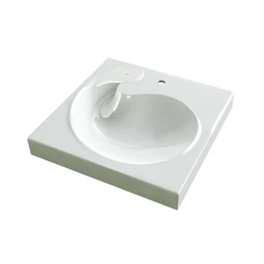 Раковина над стиральной машиной 60х60 литьевой мрамор Watersense Nancy Pro W00868