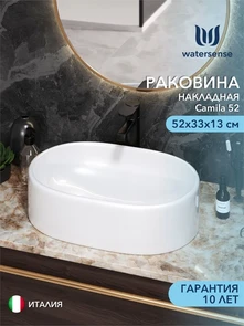 {{photo.Alt || photo.Description || 'Раковина для ванной накладная Watersense Camila 52 белая'}}