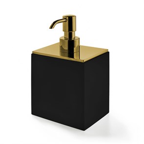 3SC BeMood Black дозатор настольный 100хh165х80 мм, цвет черный/золото матовое BEMN01DAGO