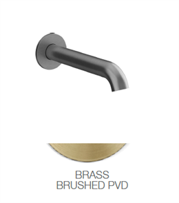 Gessi Origini излив настенный для ванны, цвет Brushed Brass PVD 66103.727