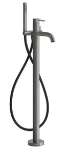 Gessi Bath-Shower 316 смеситель для ванны напольный с душевой лейкой, внешняя часть, цвет Steel Brushed 54028.239