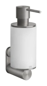 Gessi 316 дозатор для жидкого мыла настенный, колба белая, цвет Steel Brushed 54713.239