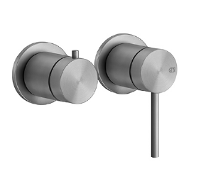 Gessi Bath-Shower 316 смеситель настенный, однорычажный на 2 выхода, внешняя часть, цвет Steel Brushed 54077.239