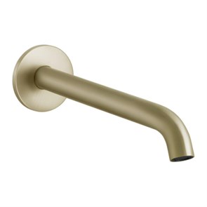 Gessi Flessa излив настенный, комбинируемый для смесителя удаленного управления, цвет Brushed Brass PVD 54110.727