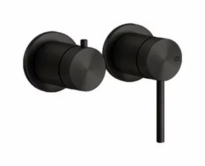 Gessi Bath-Shower 316 смеситель настенный, однорычажный на 2 выхода, внешняя часть, цвет Matte Black 54077.299