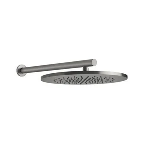 Gessi Bath-Shower 316 верхний душ ?355 мм, с защитой от известкового налёта, шарнирный с настенным держателем 500 мм, цвет Steel Brushed 54148.239