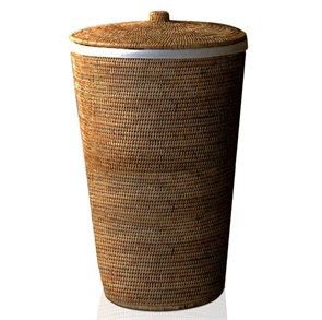 {{photo.Alt || photo.Description || 'Корзина для белья DECOR WALTHER BASKET 0922392 напольная цвет ротанг темный'}}