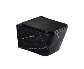{{photo.Alt || photo.Description || 'EG633Black-W Подвесной унитаз EvaGold мрамор черно-белый, безободковый, сид. черн. мат. тонкое ДП'}}