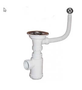 Сифон Ани Грот ОДИНАРНЫЙ 3 1/2" с переливом и отводами(GF-ECO) арт.А СН 870-11-22