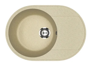 Мойка композит.Practik PR-M 610-002 ОВАЛЬНАЯ слоновая кость 610*470*190 без сифона 00-00010375