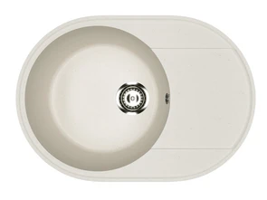 Мойка композит.Practik PR-M 610-001 ОВАЛЬНАЯ белый камень 610*470*190 без сифона 00-00010374