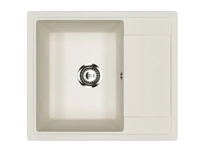 Мойка композит.Practik PR-M 575-001 ПРЯМОУГОЛЬНАЯ белый камень 575*495*215 без сифона 00-00010366