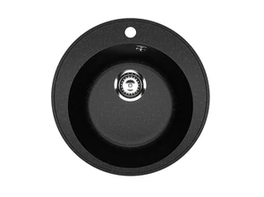 Мойка композит.Practik PR-M 475-004 КРУГЛАЯ черный оникс 475*475*195 без сифона 00-00010357