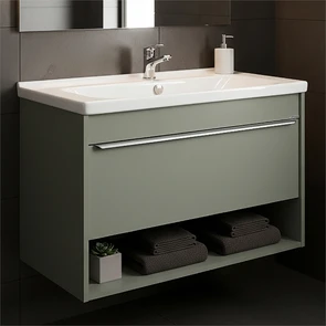{{photo.Alt || photo.Description || 'Тумба под раковину AQUATON Хоуп 100, 1 ящик, хаки, 1A287401HP9D0'}}