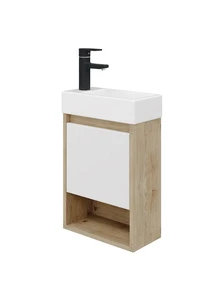 {{photo.Alt || photo.Description || 'Тумба подвесная для ванной 37 см Watersense Mandy корпус дуб без дверцы'}}